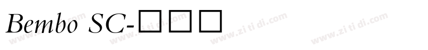 Bembo SC字体转换